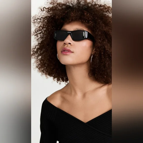 Authentic New PradaPR 20WS Sunglasses Prada PR 20WS 1AB5S0 Sunglasses Black - eye-oo.com main image 3